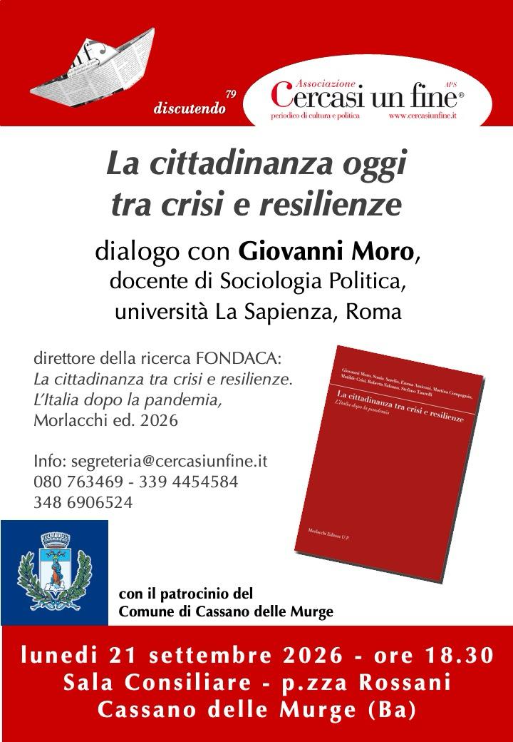 Cercasi un fine - Dialogo con Giovanni Moro